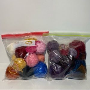 Assorted yarn lot of colorful skeins